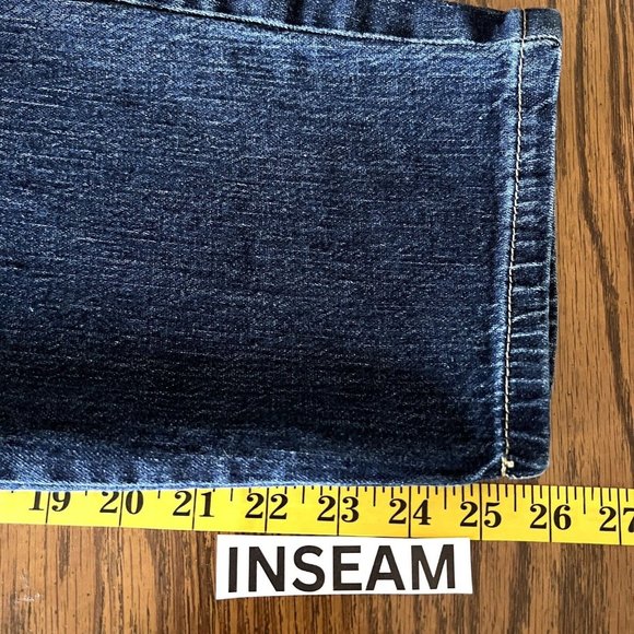 PILCRO by Anthropologie Women's Jeans Size 26 Tapered Leg High Rise Stretch Navy - Picture 10 of 12